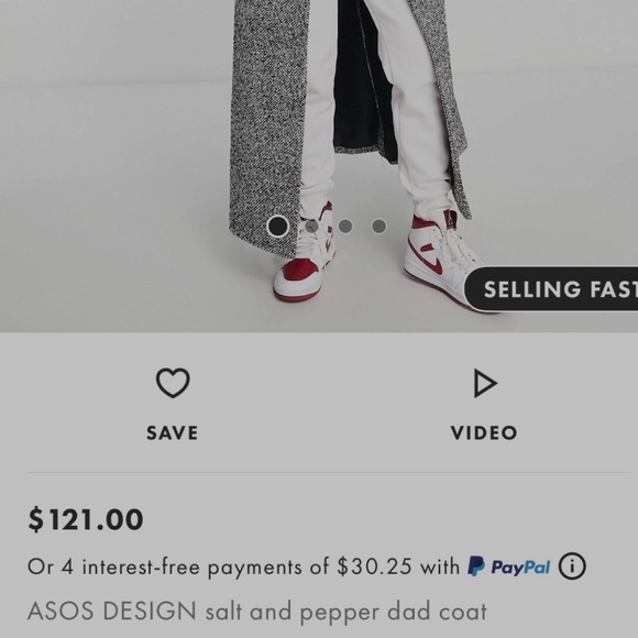 ASOS Design Salt and Pepper Dad Coat - Picture 2 of 3